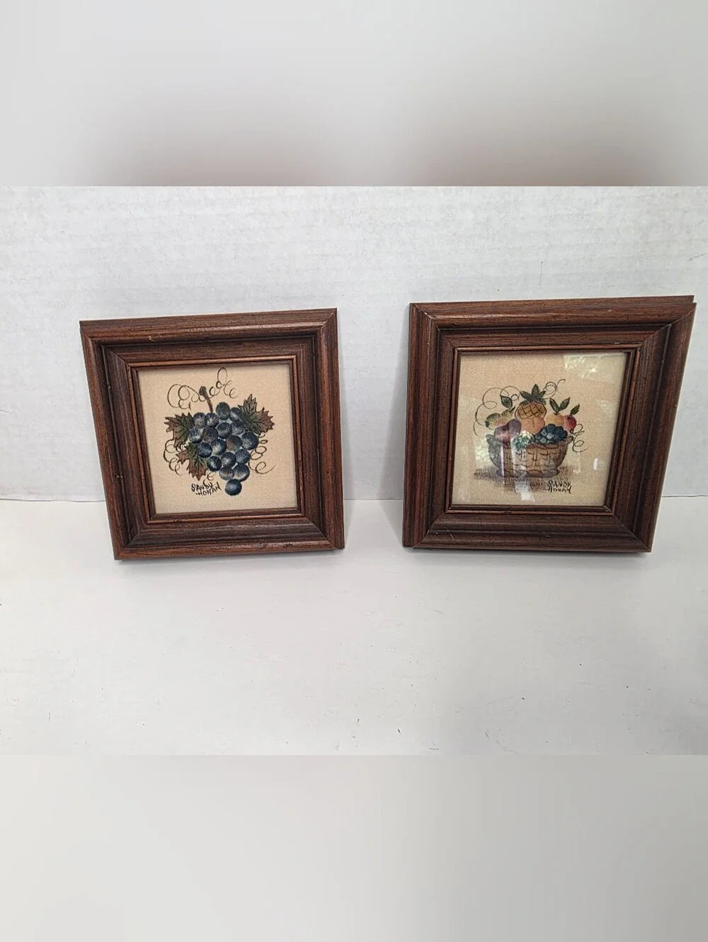 Theorem Painting by Sandy Honan Framed and Matted Prints Grapes & Fruit Set of 2